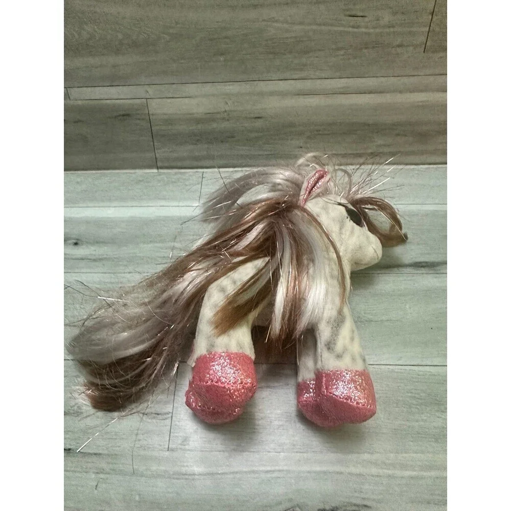 Ty The Beanie Cinnamon Gray and Pink Glitter Unicorn Plush toy